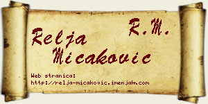 Relja Micaković vizit kartica